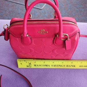 Pink coach micro mini